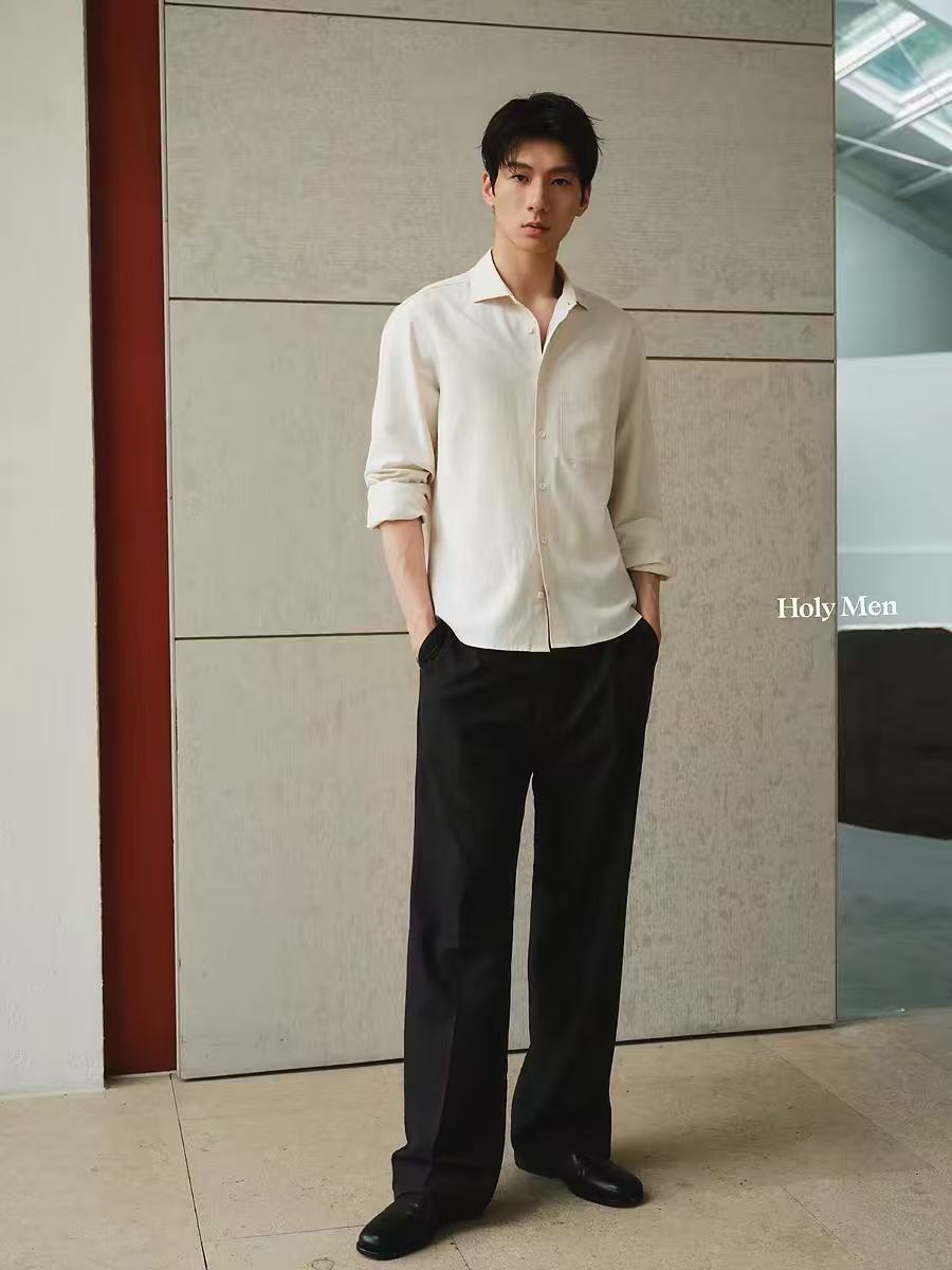 Japanese Signature Triacetate Linen Blend Shirt Jacket