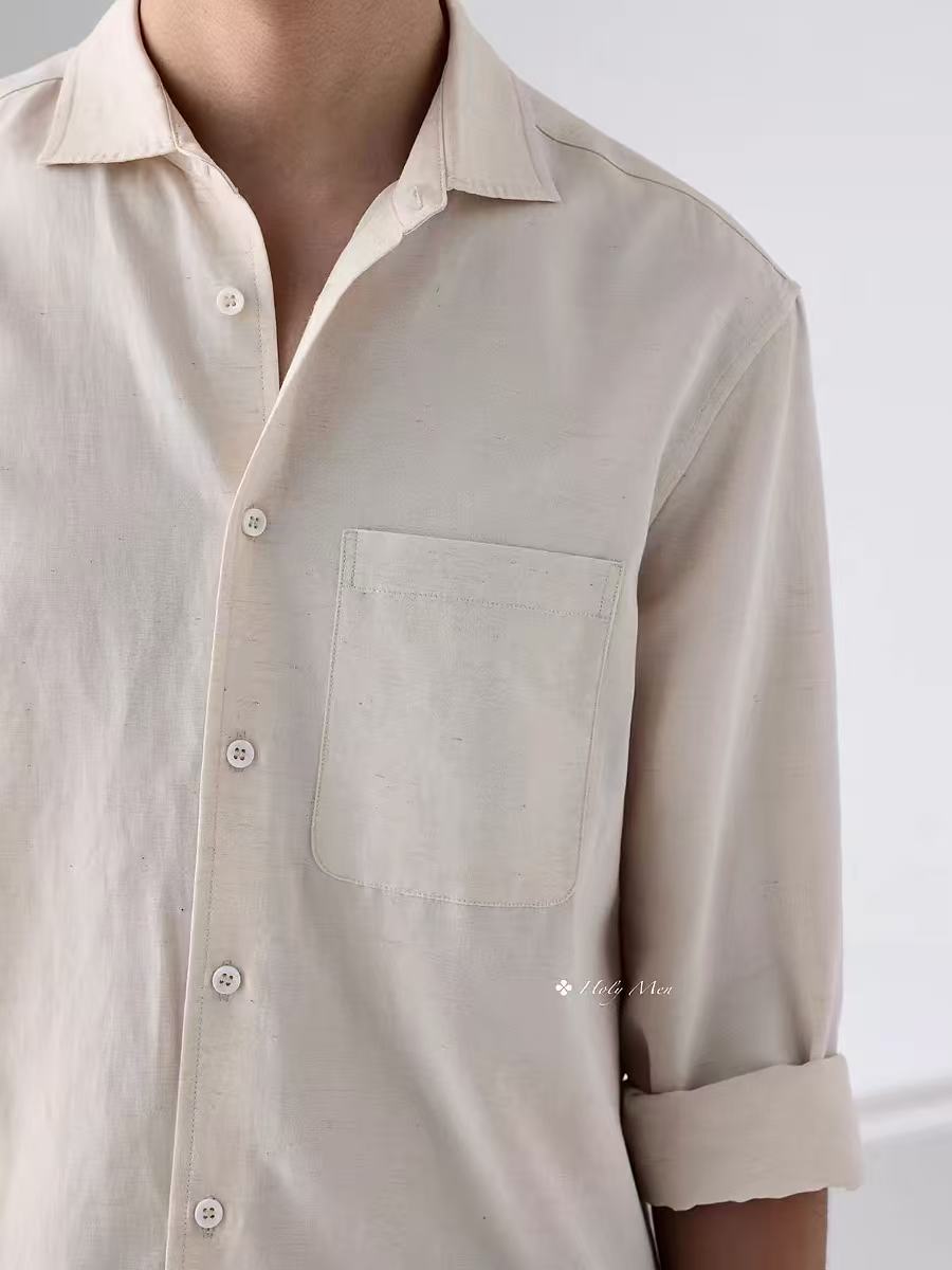 Japanese Signature Triacetate Linen Blend Shirt Jacket