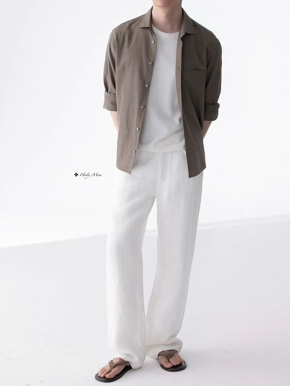 Japanese Signature Triacetate Linen Blend Shirt Jacket