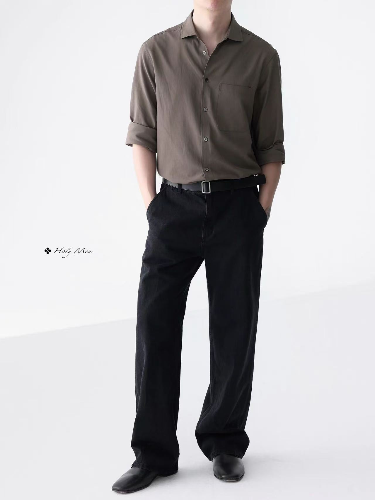 Japanese Signature Triacetate Linen Blend Shirt Jacket