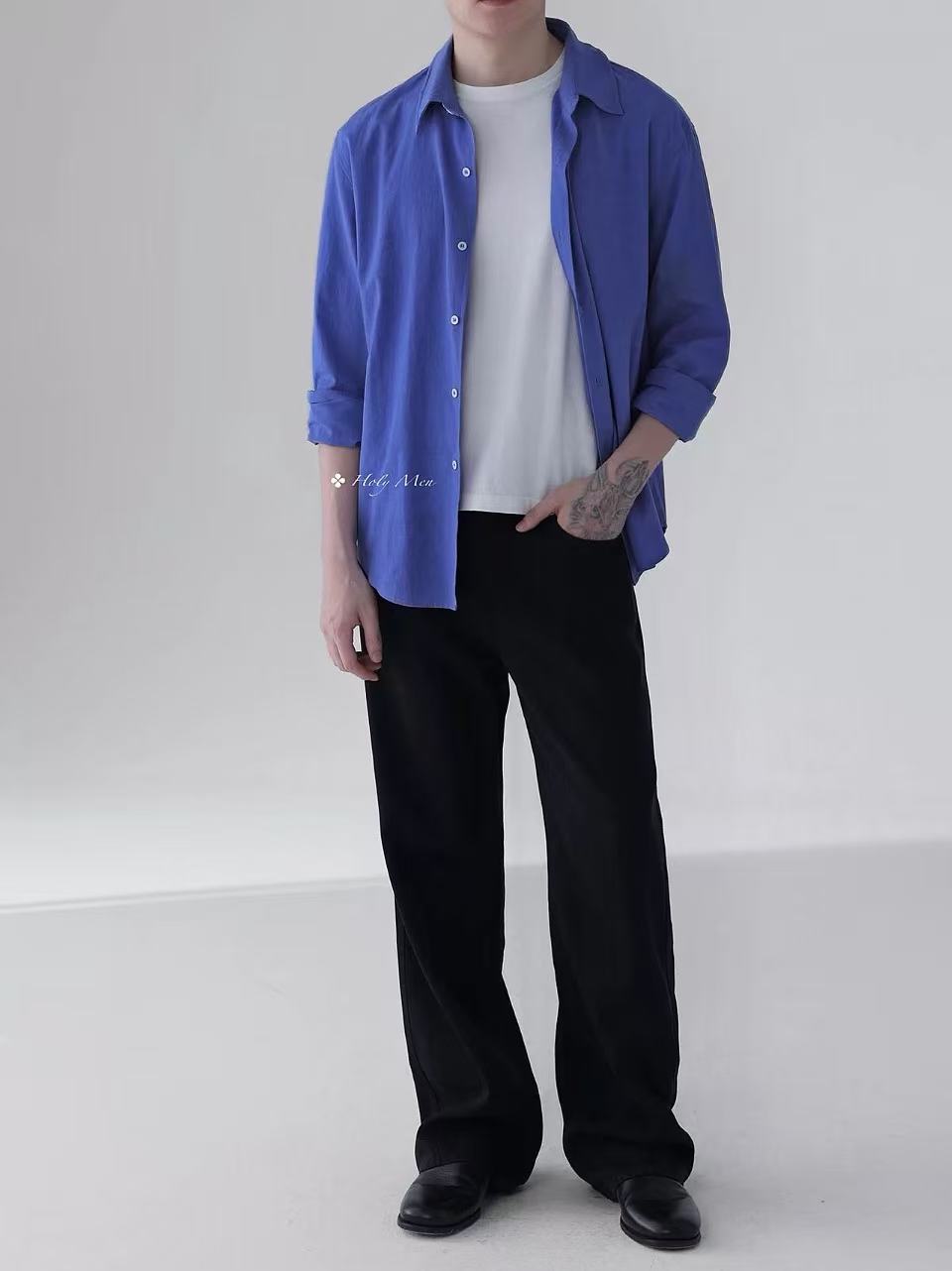 Silk-Cotton Relaxed Shirt