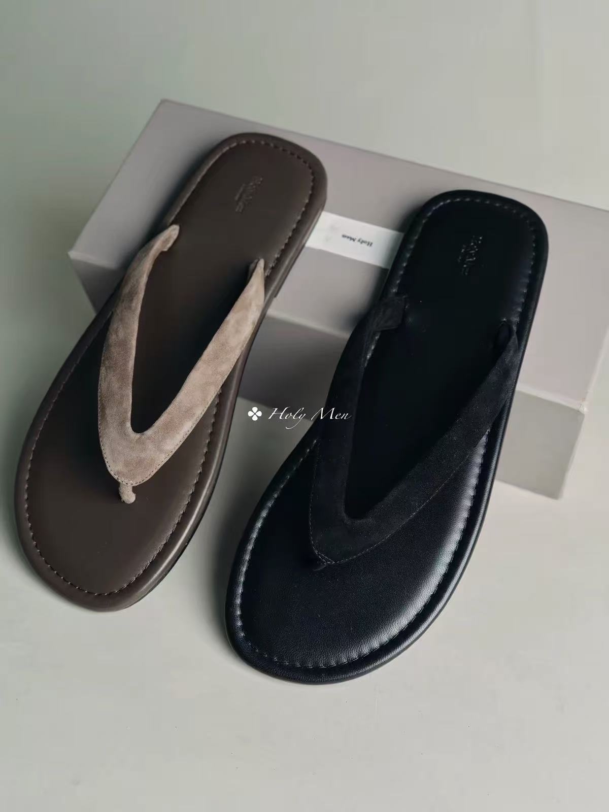 Minimalist Leather Thong Sandals
