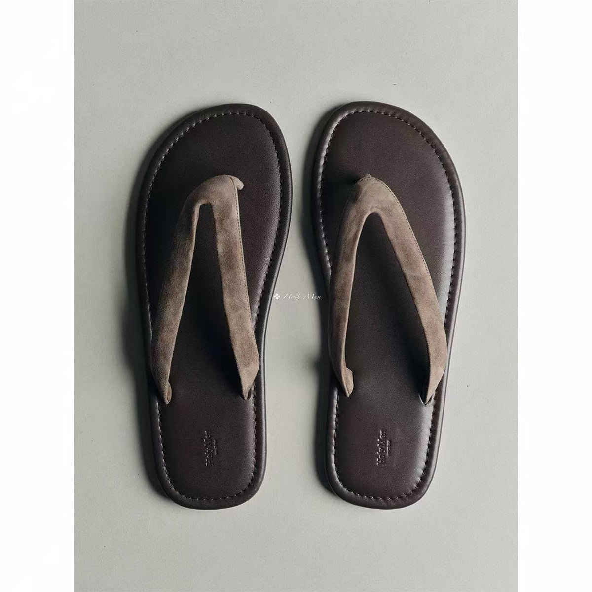 Minimalist Leather Thong Sandals