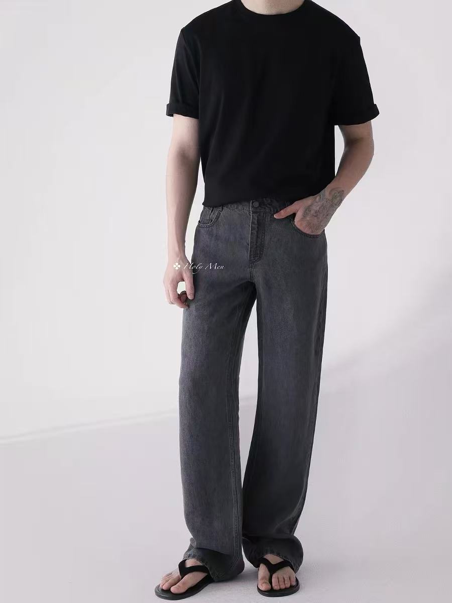 Linen Wide-Leg Jeans