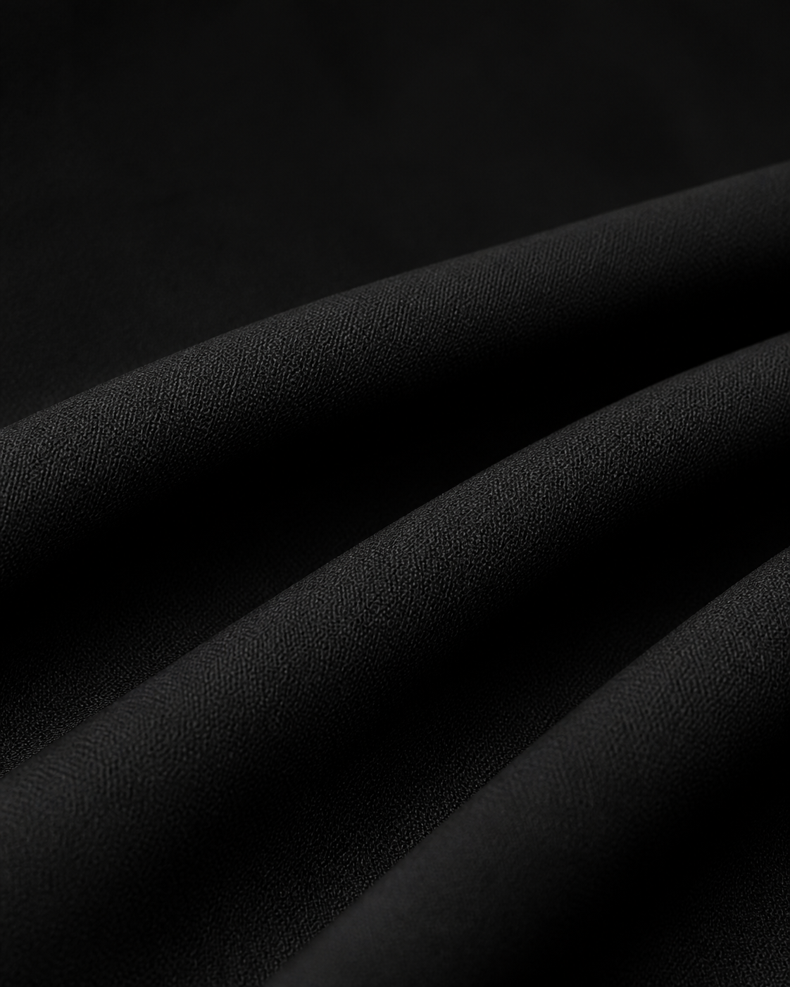 Wool–Triacetate Drawstring Trousers – Black