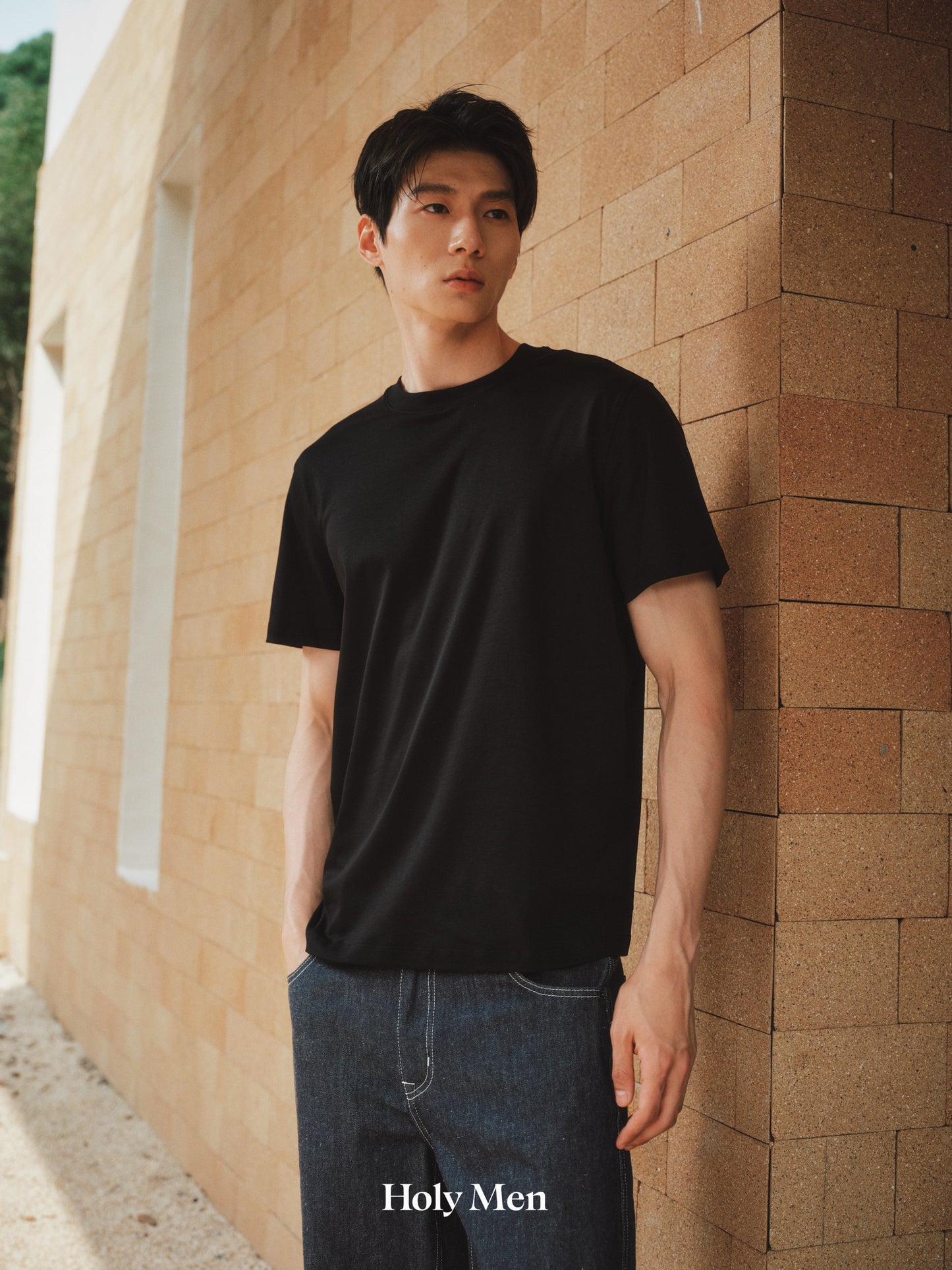 Men’s Silk-Blend Crewneck T-Shirt