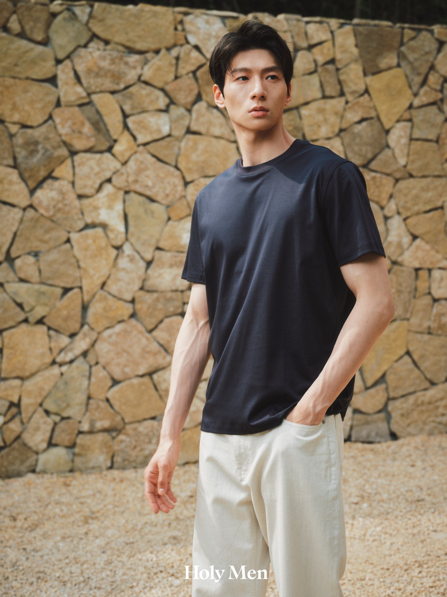 Men’s Silk-Blend Crewneck T-Shirt