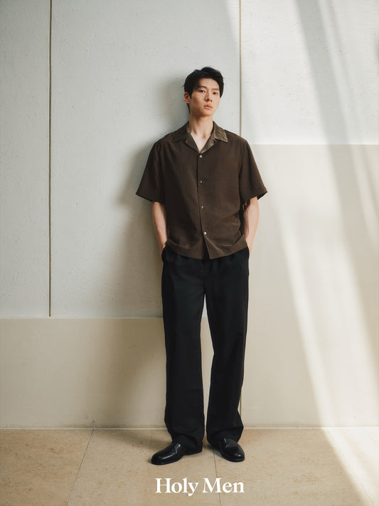 Men’s Silk-Wool Drawstring Trousers