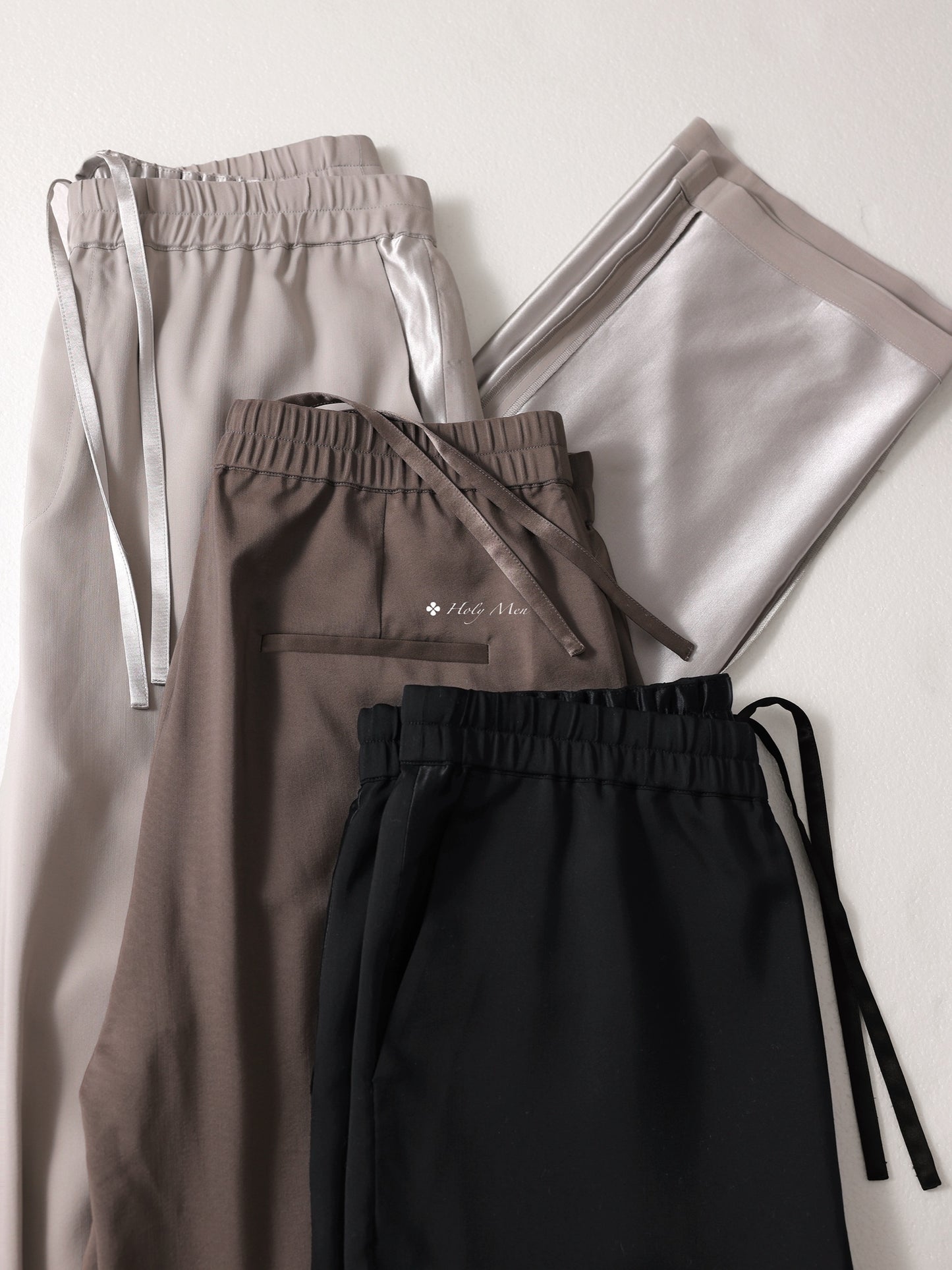 Men’s Silk-Wool Drawstring Trousers