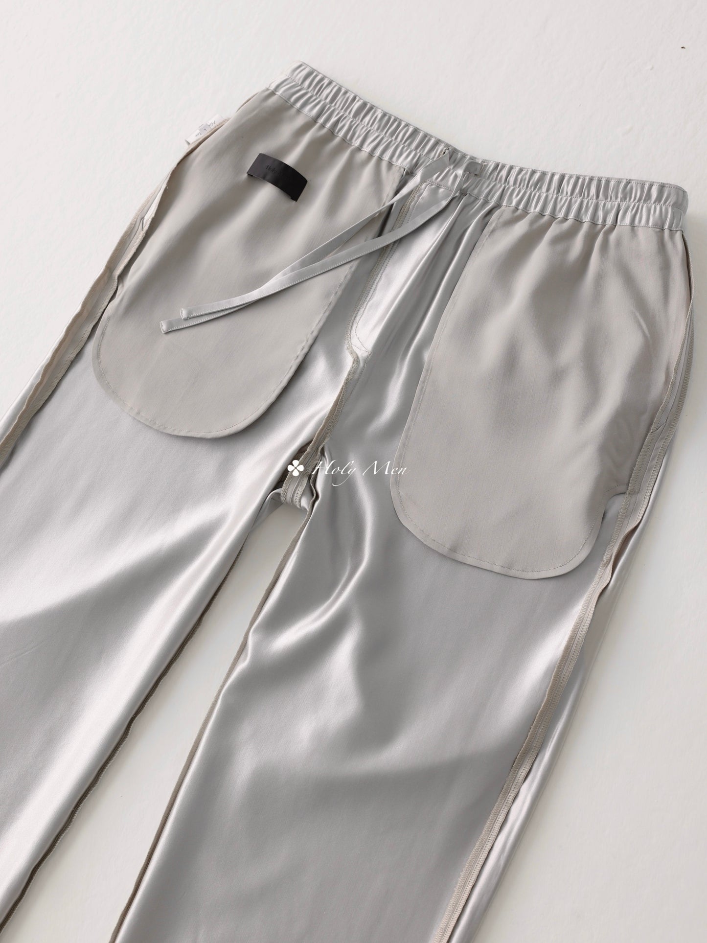 Men’s Silk-Wool Drawstring Trousers